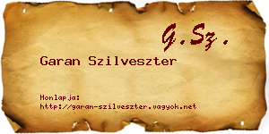 Garan Szilveszter névjegykártya