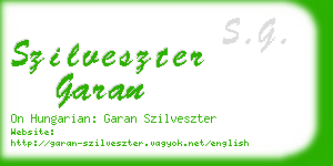 szilveszter garan business card